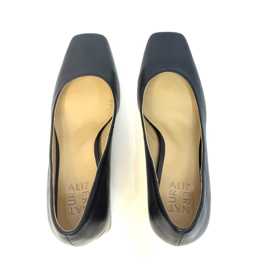 Naturalizer Karina Square Toe Dress Pumps Black Leather Size 7.5M NWT - Picture 6 of 9